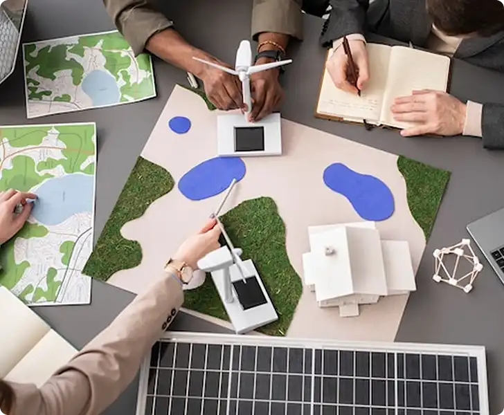 Professional Content Marketing Team Brainstorming And Strategizing